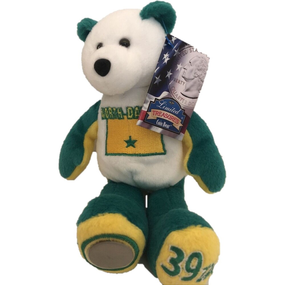 Limited Treasures State Quarters Coin Teddy Bear North Dakota #39 Plush